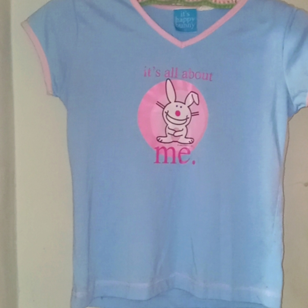 Happy bunny it's all about me Y2K top